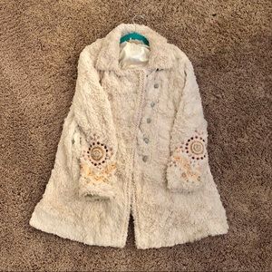 Free People Long Fluffy Bohemian Coat